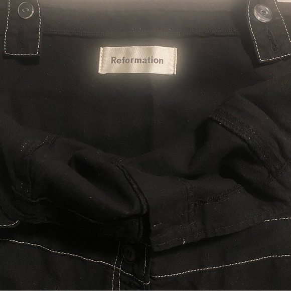 NWT Reformation Amory Wide-Leg Jumpsuit in Wash Black - Size 12 - Picture 2 of 13